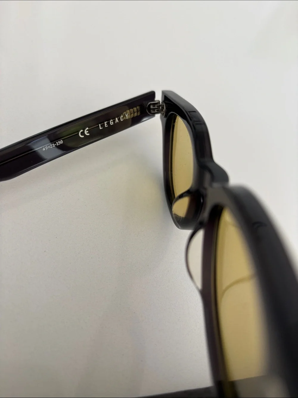 Men's Black Frame Sunglasses with Yellow Lenses
